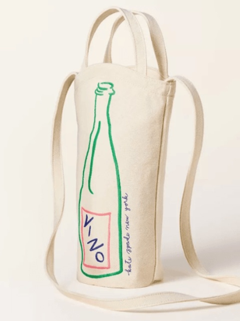 Kate Spade Target Wine Tote Canvas Bottle Bag NWT